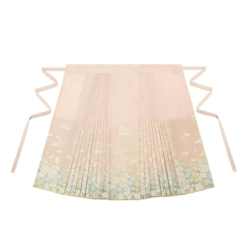 Tang-Dynastie Hanfu Set Damen – Eleganter Mantel in Rosa & Gelb mit Detaillierter Stickerei & Fließendem Rock für Fotoshooting & Events