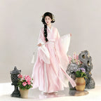 Traditional-inspired Hanfu set in blush pink and white